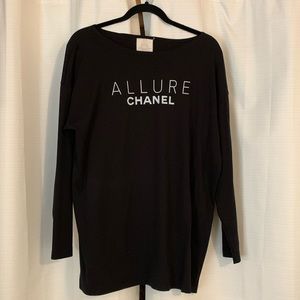 Chanel Allure fragrance launch sales rep demonstration shirt vintage